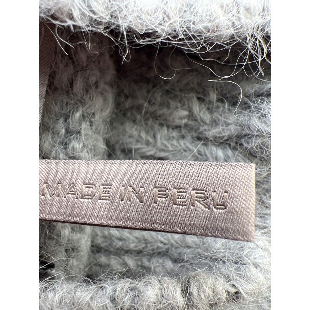 Halston Sweater Heritage Alpaca Wool Blend Womens Small Gray Soft Luxe Classic - Picture 7 of 9